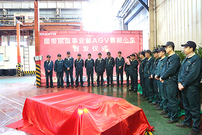 cq9电子首台AGV智能小车揭彩首发